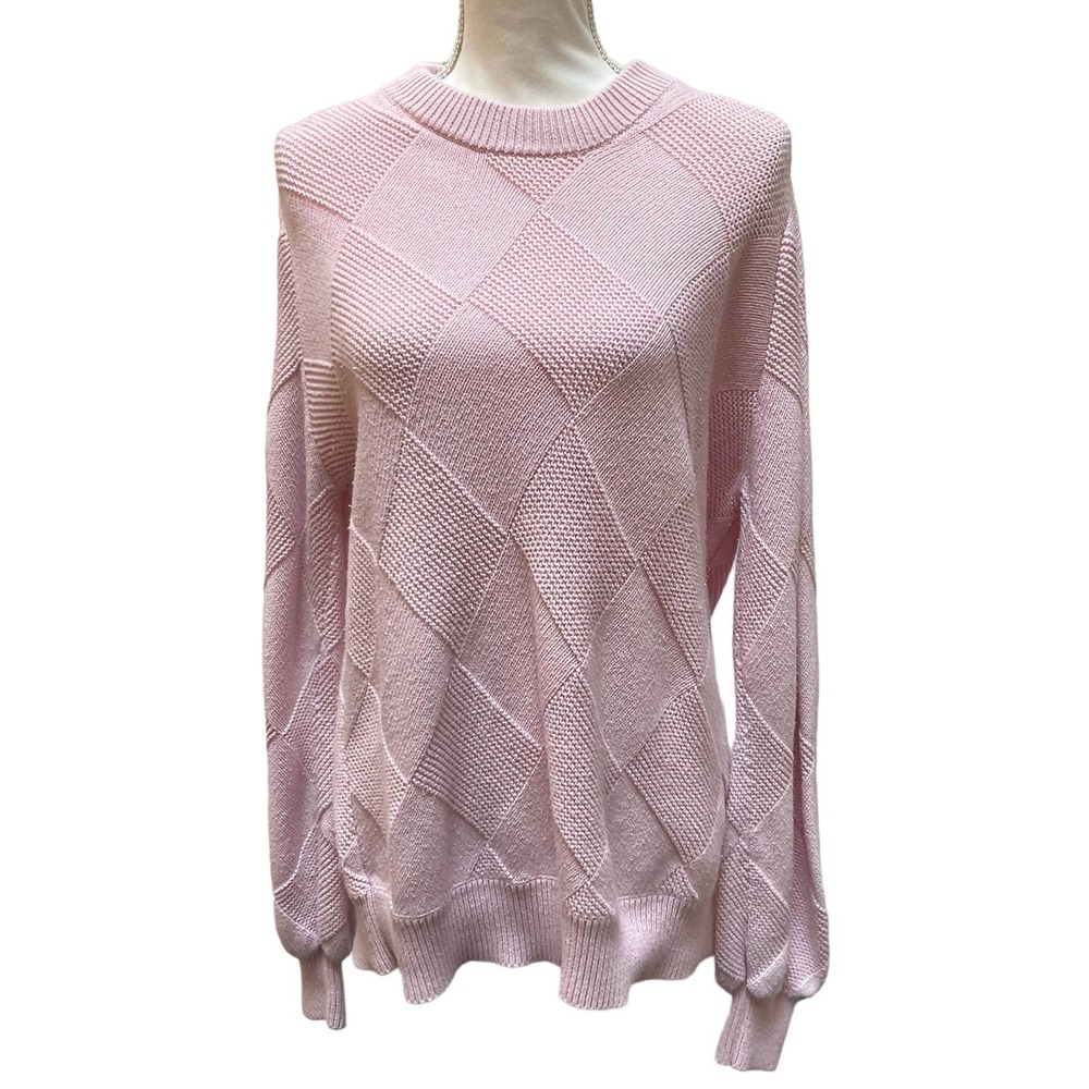 Sweaty Betty Pink Knit Pullover Sweater Women's Size Large